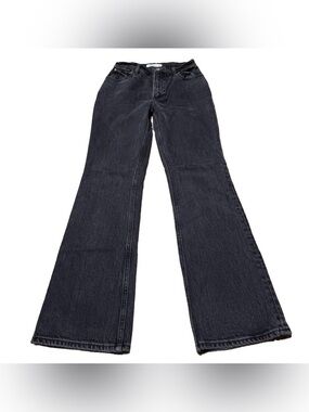 Abercrombie The 70s Vintage Flare High Rise Stretch Black Jeans Women’s Sz 27/4S